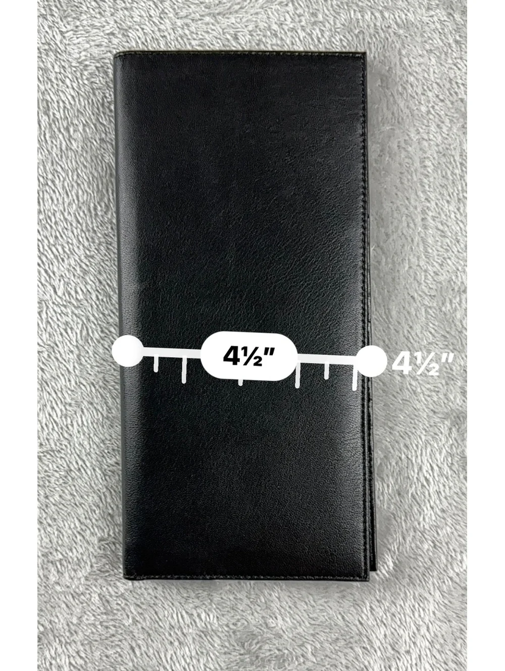 New Johnston & Murphy Black Slimfold Nappa Leather Long Wallet with Box
